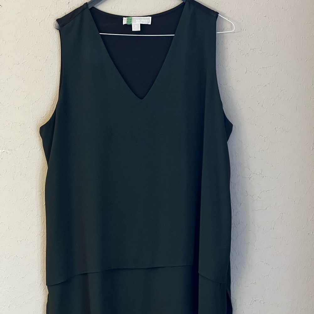MK green blouse XL